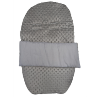 Dimple Velour Padded Car Seat Footmuff: Grey